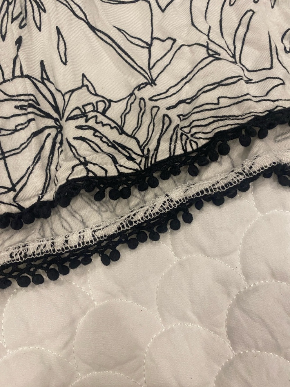 Soma Black & White Palm Print Sleep Shorts XL - Picture 5 of 5